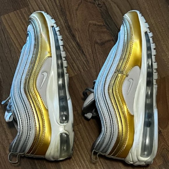 Nike Shoes - Nike Air Max 97 white, silver and gold